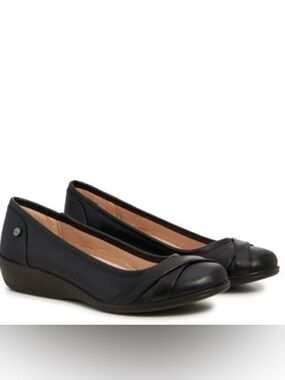 LifeStride I-Loyal Classic Round Toe Comfort Ballet Black Women's Flats Sz 9